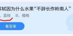 苏轼因为什么水果不辞长作岭南人？蚂蚁庄园6月25日今日答案最新