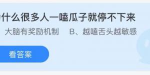 为什么很多人一嗑瓜子就停不下来？蚂蚁庄园小课堂今天答案最新9月18日