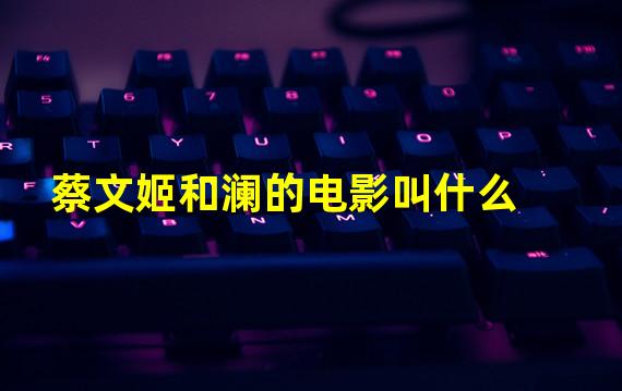 蔡文姬和澜的电影叫什么